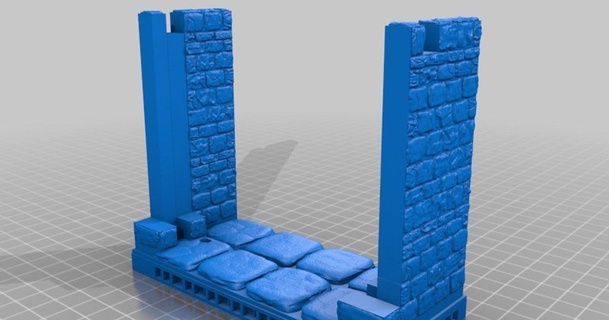 openforge stone gatehouse - openlock trp style matt glitchtech download free stl model printablescom 3d models world & scans architecture urbanism 3d print model - Mito3D