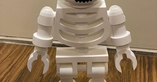 giant lego skeleton face & arm improvements ddrboxman download free stl model printablescom 3d models art design sculptures 3d print model - Mito3D