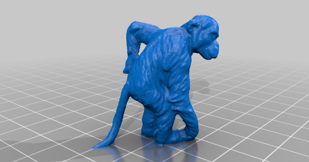 chimp gdr ddr figurine - 3d scan openscan download free stl model printablescom models art & design sculptures 3dscan 3dscanner animal animals dnd 3d print model - Mito3D