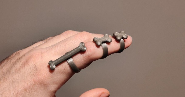 osso dedo argolas hanes244 baixar livre stl modelo printablescom 3d modelos sazonal designs outono Bruxas ossos mão mãos esqueleto 3d print model - Mito3D