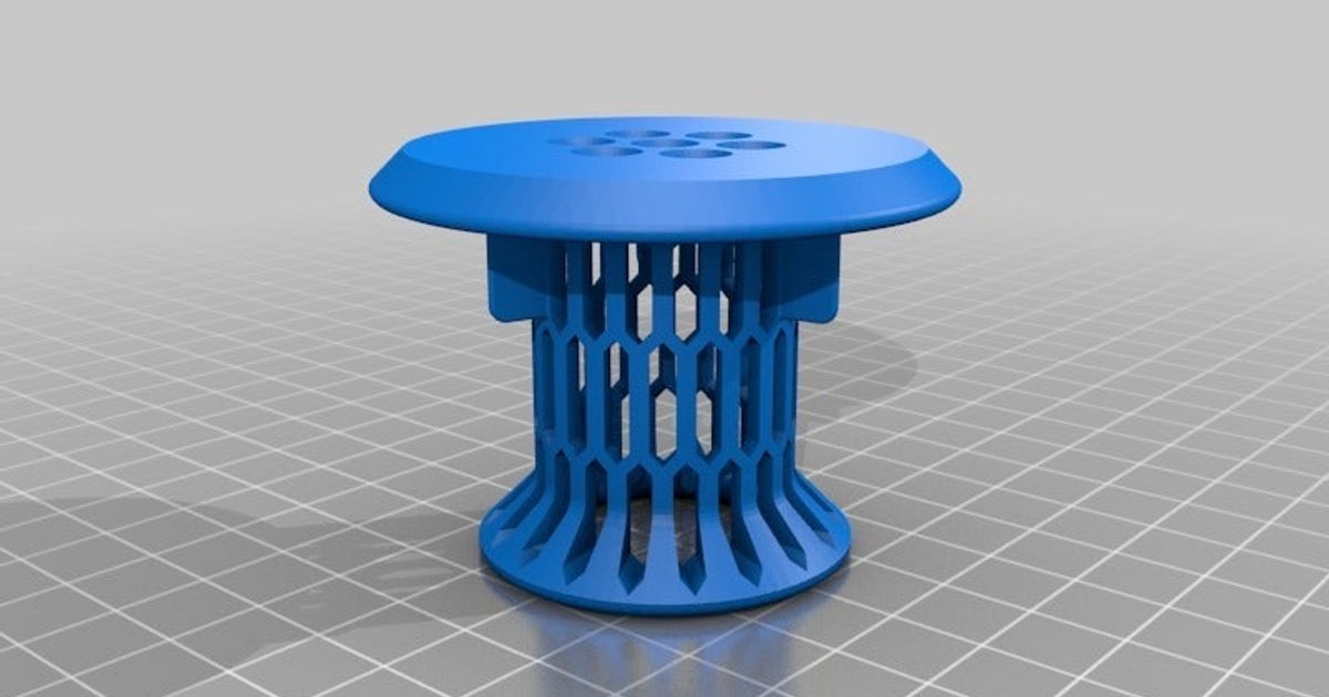 tub drain hair trap shawnvanlan download free stl model printablescom 3d models household bathroom bathtub drainstrainer 3D print model - Mito3D