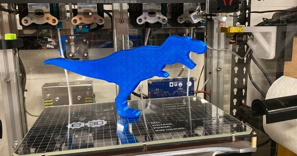azul dinossauro James madeira baixar livre stl modelo printablescom 3d modelos brinquedos jogos trex tiranossauro Rex 3d print model - Mito3D