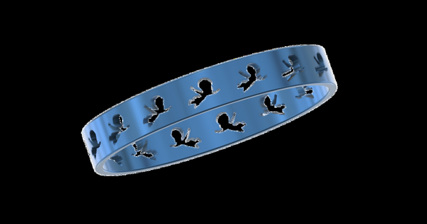 casper friendly ghost bracelet jangy download free stl model printablescom 3d models fashion accessories 3d print model - Mito3D