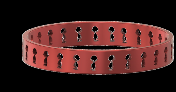 charlie brown bracelet jangy download free stl model printablescom 3d models fashion accessories 3d print model - Mito3D