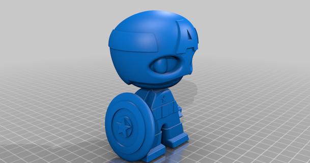 Kaptan Amerika anime karakter sla Jangy indir Bedava stl model printablescom 3d modeller Sanat tasarım heykeller 3d print model - Mito3D