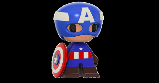 capitaine Amérique anime personnage fdm Jangy Télécharger libre stl modèle imprimablescom 3d modèles art conception sculptures 3d print model - Mito3D