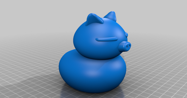 sleeping piggy bath toy jangy download free stl model printablescom 3d models world & scans animals pig 3d print model - Mito3D