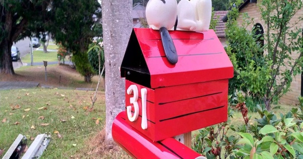 snoopy letterbox jangy download free stl model printablescom 3d models household house equipment 3d print model - Mito3D