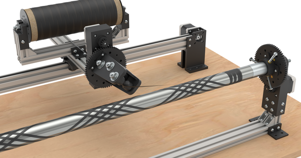 diwinder v1 ridejuly download free stl model printablescom 3d models hobby & makers tools carbon composite fiber filament winder 3d print model - Mito3D