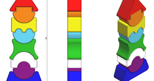 equilibrar torre martín j descargar gratis stl modelo imprimiblescom 3d modelos juguetes juegos rompecabezas brain teasers equilibrio juguete 3d print model - Mito3D