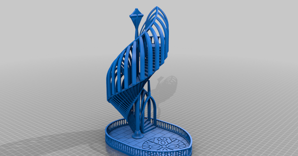gotik merdiven zar spacedog3d indir Bedava stl model printablescom 3d modeller oyuncaklar oyunlar mimari Sanat yazı tahtası dnd 3d print model - Mito3D
