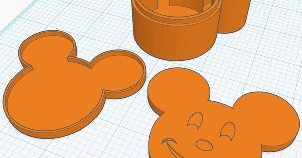 mickey mouse esque box - updated ver2 cdsmakestuff download free stl model printablescom 3d models household house equipment lid mickeymouse 3d print model - Mito3D