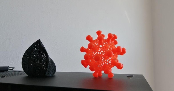 Voronoi coroa vírus chrishi baixar livre stl modelo printablescom 3d modelos arte Projeto designs 3dvoronoi coronavírus covid19 Educação Científica 3d print model - Mito3D