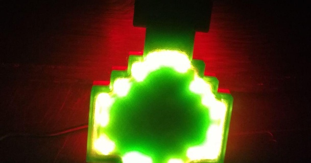Minecraft pozione guidato notte lampada matibushi Scarica gratuito stl modello printablescom 3d Modelli domestico Camera letto 3d print model - Mito3D