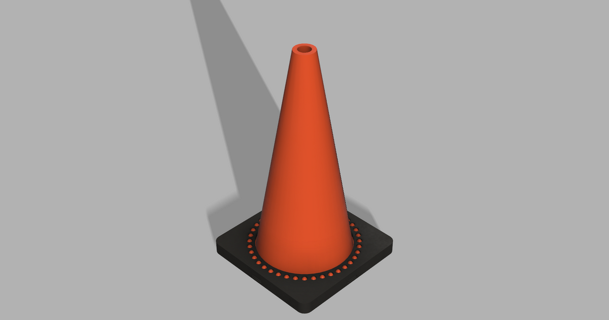 traffic cone 1 10 scale avise download free stl model printablescom 3d models toys & games vehicles trafficcone trafficcones trafficsafety 3D print model - Mito3D