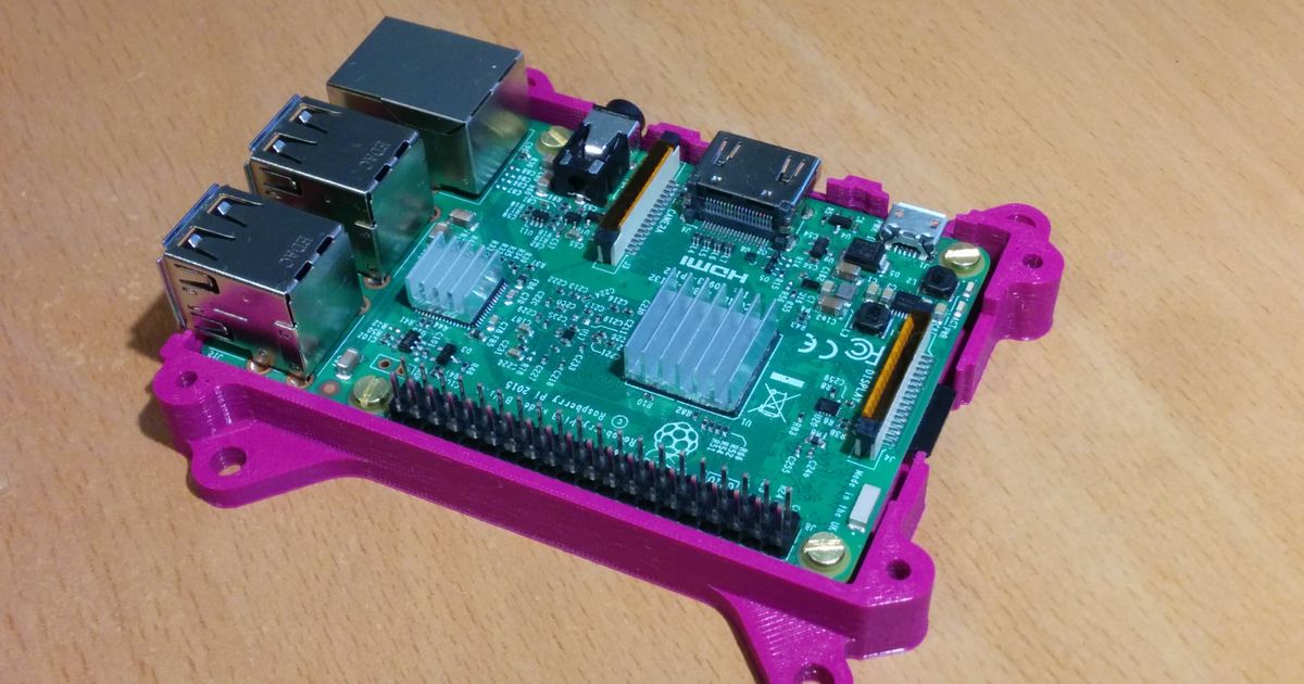 remixato lampone pi 3 alloggi vesa corretto vite buchi signore Scarica gratuito stl modello printablescom 3d Modelli passatempo creatori elettronica pi3 raspberrypi raspberrypi3 raspberrypi3case 3D print model - Mito3D