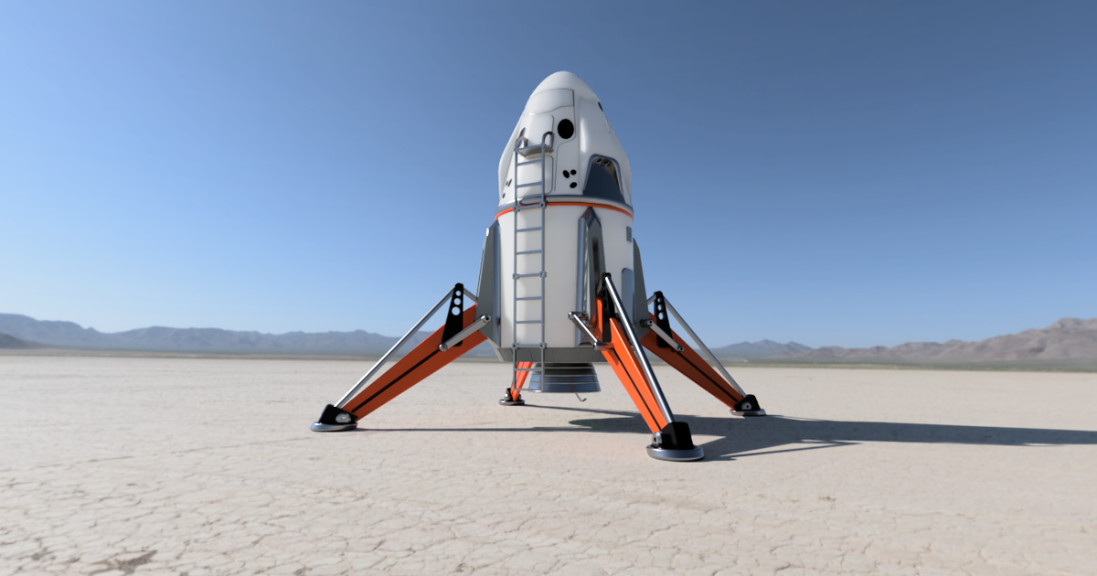 spacex Drago lander Jamie argilloso Scarica gratuito stl modello printablescom 3d Modelli giocattoli Giochi all'aperto estes Marte razzo 3D print model - Mito3D