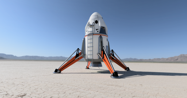 spacex Drachen Lander Jamie Lehm download frei stl Modell Printablescom 3d Modelle Spielzeuge Spiele draussen estes Mars Rakete 3d print model - Mito3D