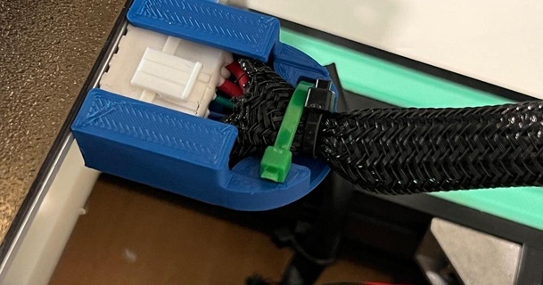 heated bed cable strain relief bracket djos 1475 download free stl model printablescom 3d models printers accessories anycubic anycubicmegazero creality crealityender3 ender3 3d print model - Mito3D