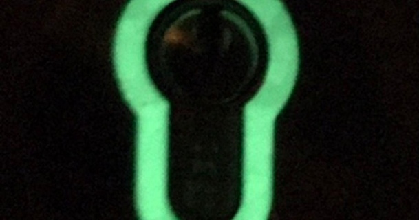 glow dark doorlock finder ronny download free stl model printablescom 3d models household outdoor & garden door glowinthedark key lock 3d print model - Mito3D