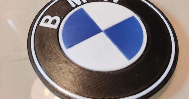 BMW logo verre Coaster nours Télécharger libre stl modèle imprimablescom 3d modèles art conception dessins voiture 3d print model - Mito3D