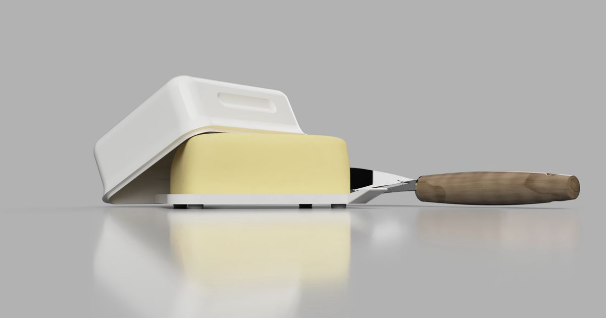 viole vegan fromage frigo boîte imprimeur Télécharger libre stl modèle imprimablescom 3d modèles Ménage cuisine récipient aliments support 3D print model - Mito3D