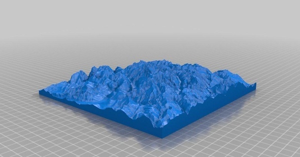 3d harita mont Blanc masif rn indir Bedava stl model printablescom modeller Sanat tasarım tasarımlar 3d print model - Mito3D