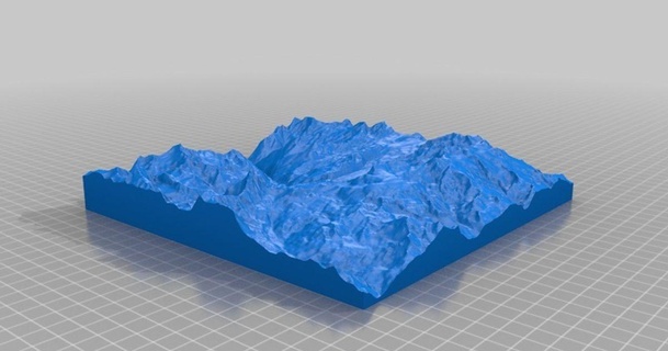 3d mapa zermatt vale Matterhorn Suíça rn baixar livre stl modelo printablescom modelos arte Projeto designs 3d print model - Mito3D