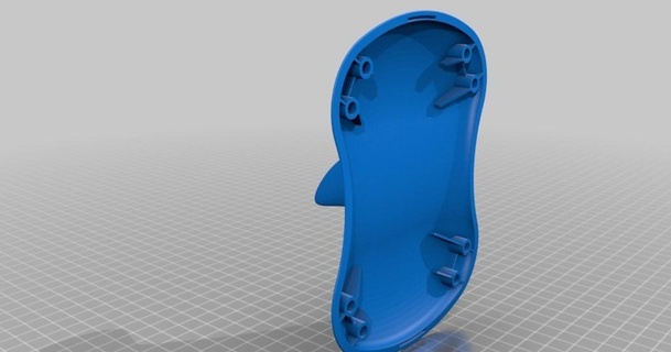 teal shark fin geekdad 3d download free stl model printablescom models hobby & makers rc robotics sharkfin tealdronechallenge 3d print model - Mito3D