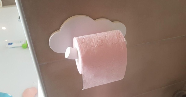 cloud toilet paper holder yvrogne download free stl model printablescom 3d models household bathroom openscad toiletpaperholder 3d print model - Mito3D