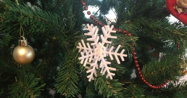 basit güzel kar tanesi ağaçlar duvarlar Bedava indir stl model printablescom 3d modeller ev halkı ekipman Noel ağacı süs 3d print model - Mito3D