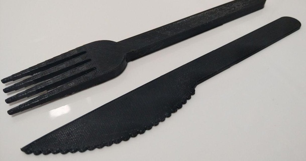 coltello forchetta impostato aedazán Scarica gratuito stl modello printablescom 3d Modelli domestico cucina 3d print model - Mito3D