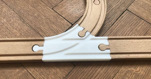small 45deg switch - brio ikea wooden train track timqui download free stl model printablescom 3d models toys & games building briocompatible briotraintrack ebay 3d print model - Mito3D