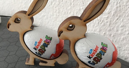 easter bunnies - kinder egg tobias christensen download free stl model printablescom 3d models seasonal designs spring & bunny child children 3d print model - Mito3D