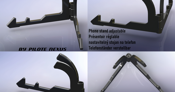 Telefon Stand mk1 fr pr sentoir Unterstützung cz Stojan Telefonnummer nder Pilot Nexus download frei stl Modell Printablescom 3d 3d print model - Mito3D