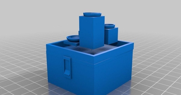 working desk fountain gerbert89 download free stl model printablescom 3d models gadgets water 3d print model - Mito3D