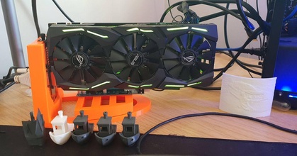 GPU titulaire soutien rangées Télécharger libre stl modèle imprimablescom 3d modèles gadgets ordinateurs 3d print model - Mito3D