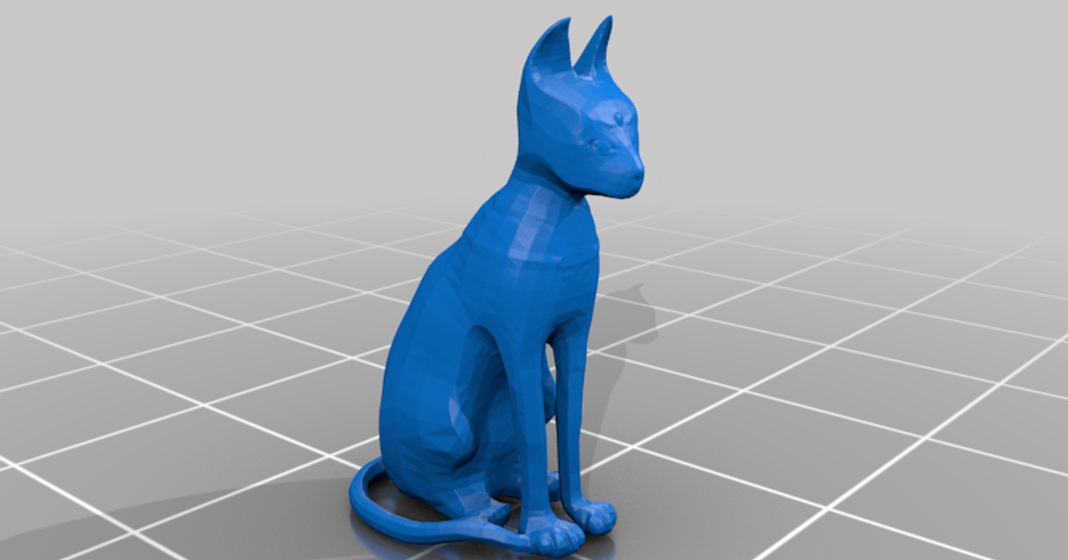 egyptian cat peter farell download free stl model printablescom 3d models art & design sculptures stand 3D print model - Mito3D