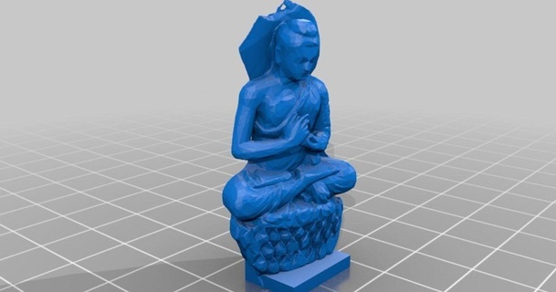poly seated buddah peter farell download free stl model printablescom 3d models world & scans people lowpoly 3d print model - Mito3D