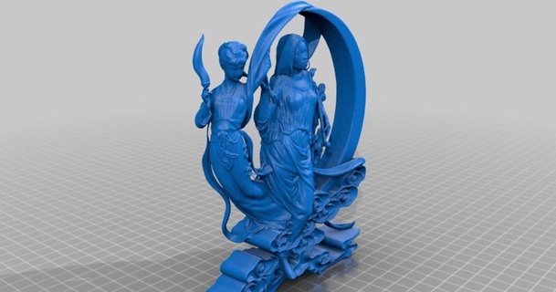 gitchi manidoo immortal peter farell download free stl model printablescom 3d models hobby & makers ideas female statue yinyang 3d print model - Mito3D
