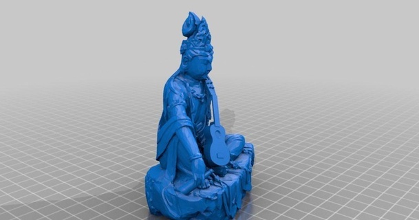 drinkukemeditaterepeat pedro farell descargar gratis stl modelo imprimiblescom 3d modelos Arte diseño esculturas Buda Guanyin popbuddha estatua ukelele 3d print model - Mito3D