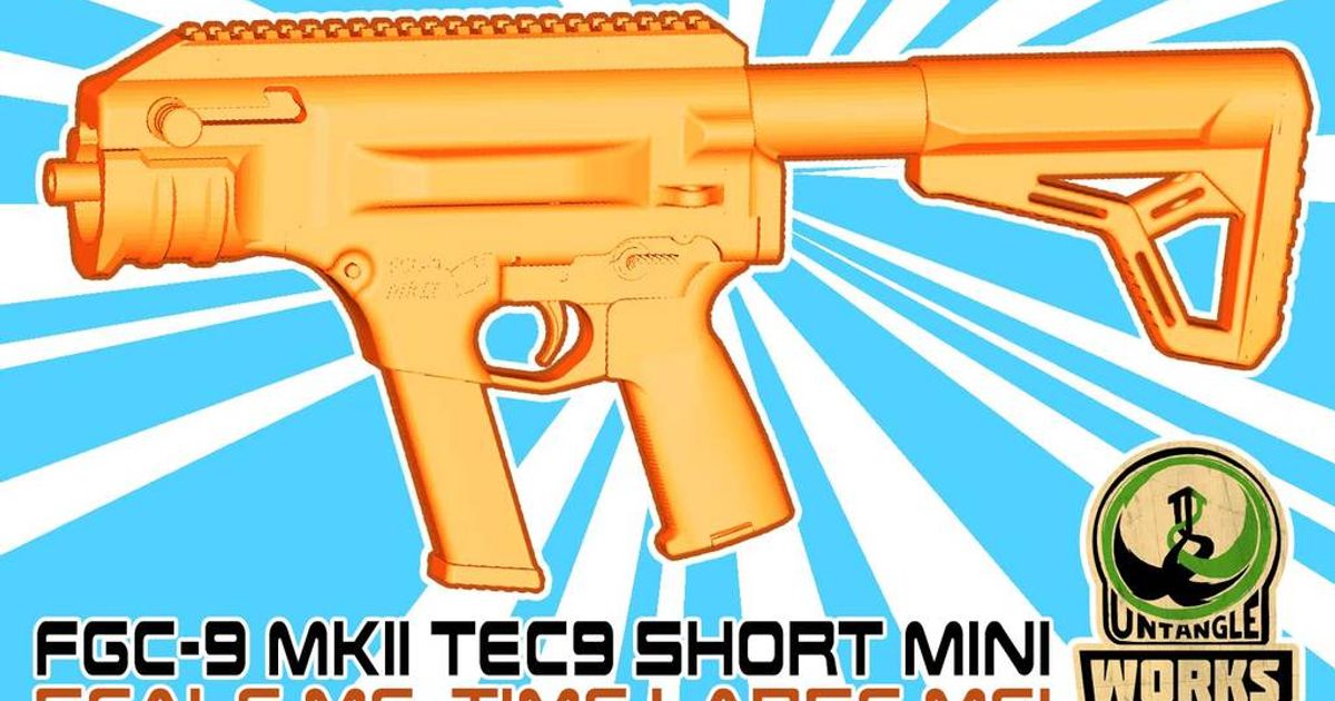 fgc9 mk ii tec9 Mini entwirren funktioniert download frei stl Modell Printablescom 3d Modelle Welt scannt 1to6scale fgc fgc9mkii fgc9mk2 3D print model - Mito3D