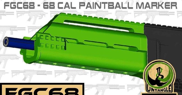fgc-68 rail shroud set paintball magfed untangleworks download free stl model printablescom 3d models sports & outdoor fgc fgc68 magfedpaintball 3d print model - Mito3D