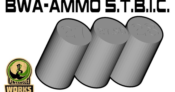 bwa ammo stbic tool untangleworks download free stl model printablescom 3d models sports & outdoor 9mm 9mmparabellum 9x19mmbullet 3d print model - Mito3D