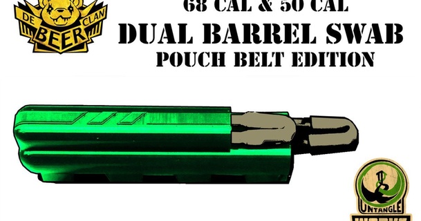 paintball 68 cal 50 barrel swab belt case pouch holder untangleworks download free stl model printablescom 3d models sports & outdoor 3d print model - Mito3D