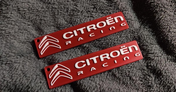 Citroen corrida chaveiro gwrks baixar livre stl modelo printablescom 3d modelos moda acessórios 3d print model - Mito3D