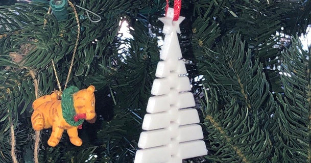 flexibel Weihnachten Baum Ornament Codierer download frei stl Modell Printablescom 3d Modelle saisonal Designs Winter artikuliert Dekoration 3d print model - Mito3D