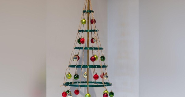 levitando Natal árvore fraxinus baixar livre stl modelo printablescom 3d modelos sazonal designs inverno decorações arvore natal 3d print model - Mito3D