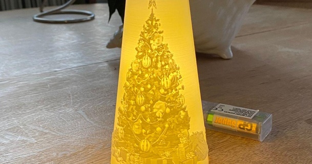 Navidad árbol LED lámpara halcón firmar descargar gratis stl modelo imprimiblescom 3d modelos estacional diseños invierno años 3d print model - Mito3D