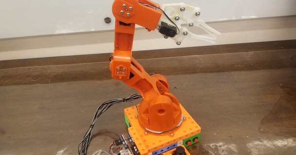 elettroblocco armeggiare braccio robotica montare 3d stampa Professore Scarica gratuito stl modello printablescom Modelli passatempo creatori elettronica arduino 3d print model - Mito3D